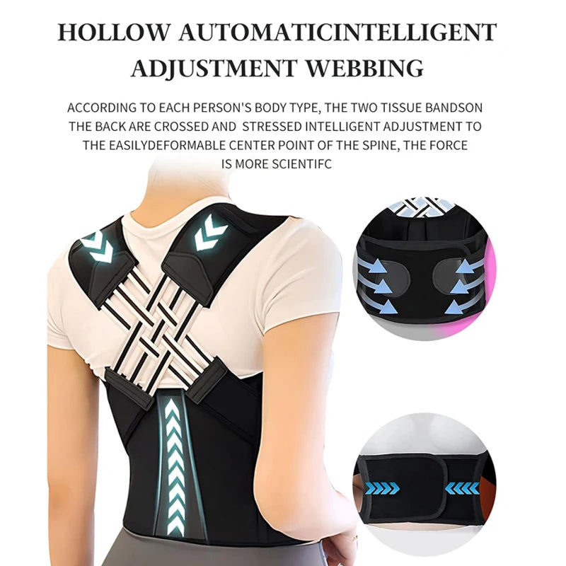 Posture Corrector – Adjustable Back Support for Better Posture & Pain Relief