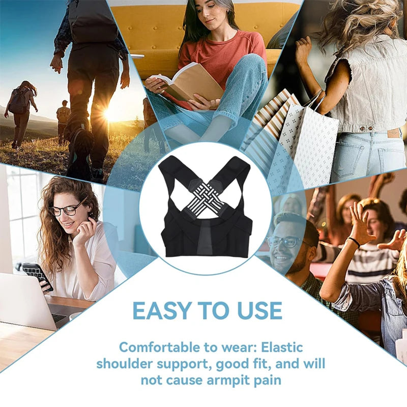 Posture Corrector – Adjustable Back Support for Better Posture & Pain Relief